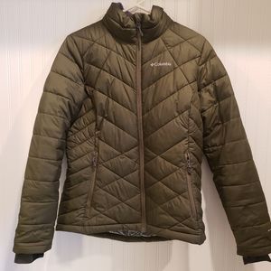 Columbia Heavenly green omni heat winter jacket Womens Medium